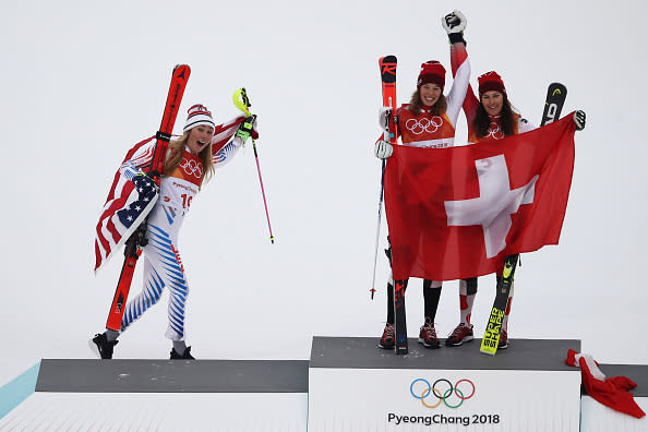 Die US-Amerikanerin sah Landsfrau Mikaela Shiffrin auf Platz zwei. Gold ging an Michelle Gisin aus der Schweiz.