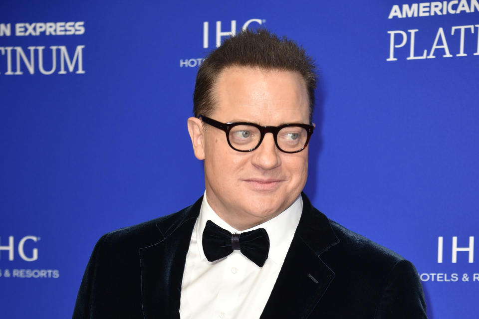 PALM SPRINGS, CALIFORNIA - JANUARY 05: Brendan Fraser attends the 34th Annual Palm Springs International Film Festival's Film Awards Gala Arrivals at Palm Springs Convention Center on January 05, 2023 in Palm Springs, California. (Photo by David Crotty/Patrick McMullan via Getty Images)