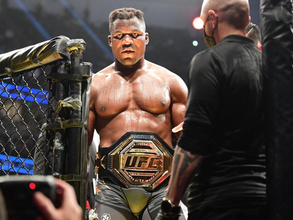 Francis Ngannou retained the UFC heavyweight title against Ciryl Gane  (AFP via Getty Images)