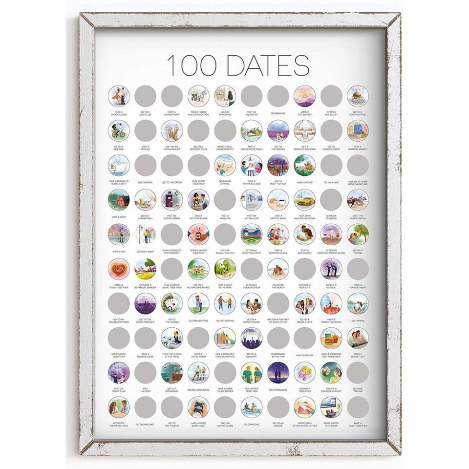 100 Dates Scratch Off Poster