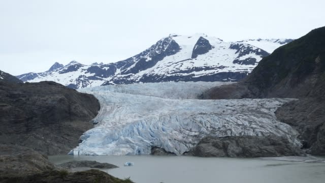 The Mendenhall Glacier, glimpsed from along the West Glacier trail.
