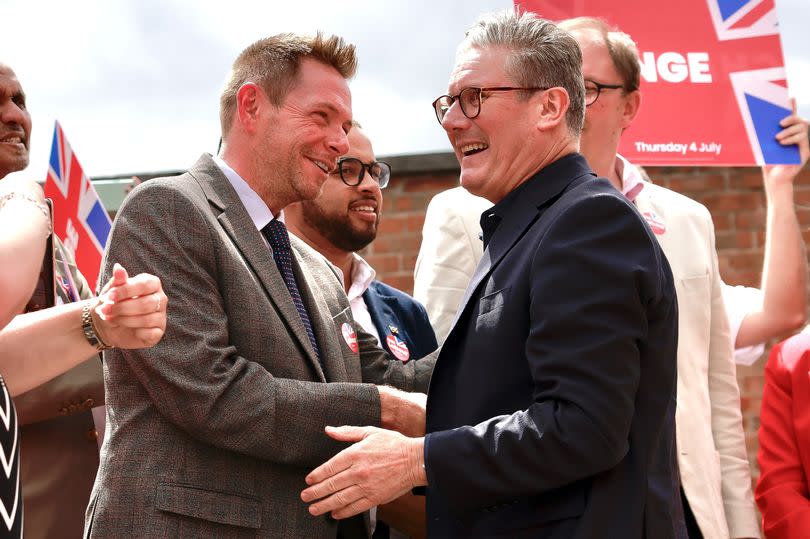 Keir Starmer and Allison Gardner, Labour candidate for Stoke-on-Trent South