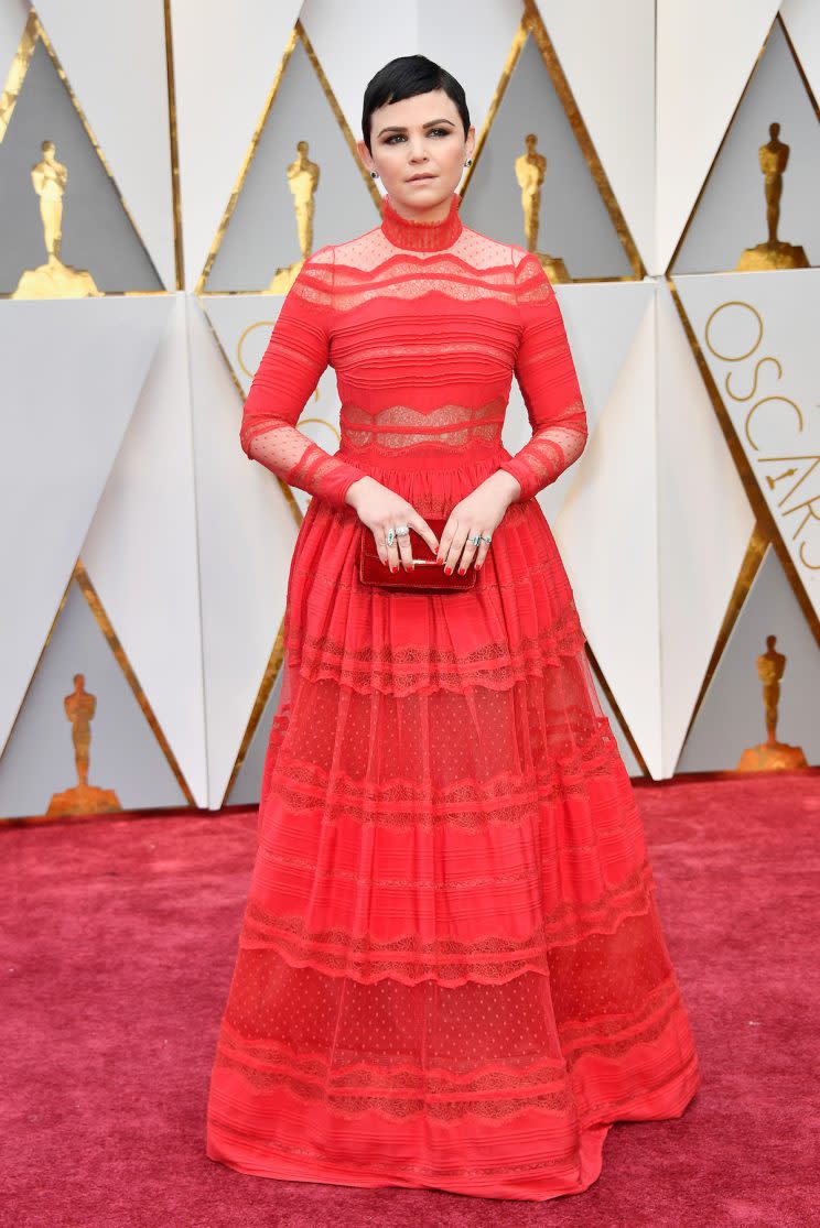 Ginnifer Goodwin in Zuhair Murad. (Photo: Getty Images)