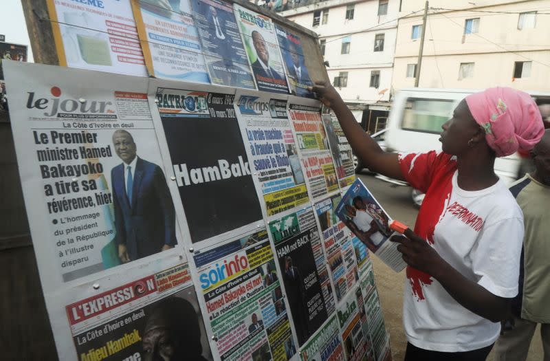 Ivorians react to death of prime minister Bakayoko, in Abidjan