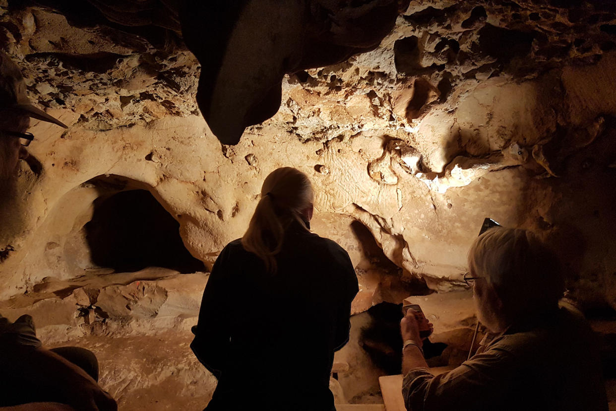 Neanderthal engravings on cave wallsKristina Thomsen