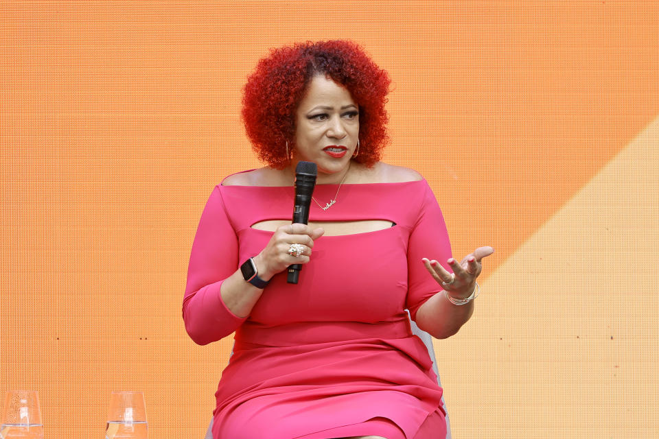 Reporter and Creator of the landmark 1619 Project Nikole Hannah-Jones speaks onstage during "The History ofDemocracy and Voter Suppression in America" segment at When We All Vote Inaugural Culture Of Democracy Summit on June 13, 2022 in Los Angeles