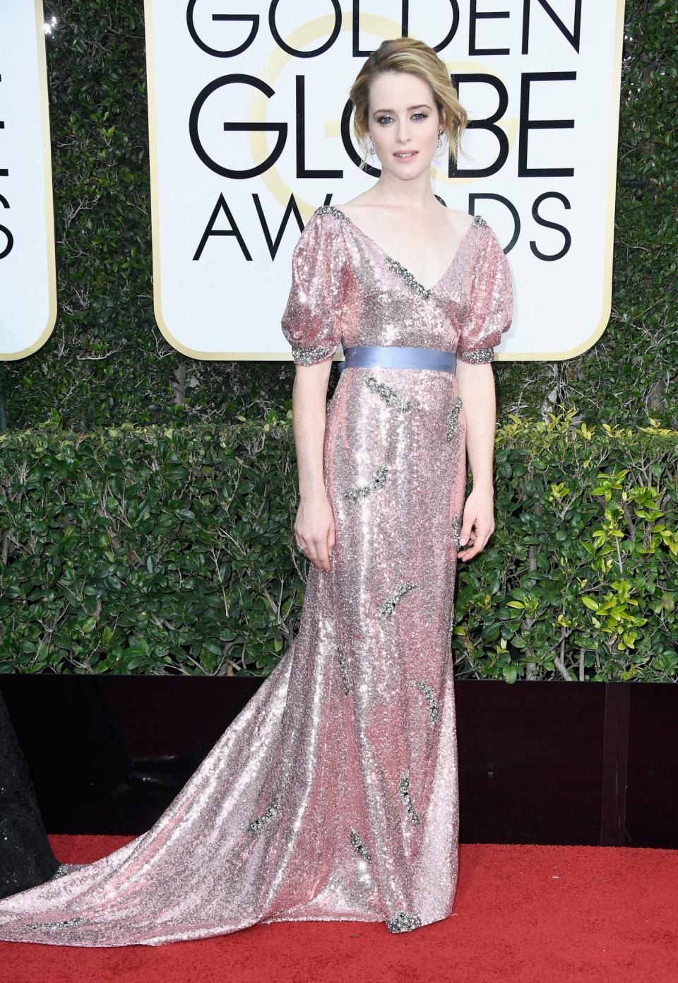 HIT: Claire Foy at the Golden Globes