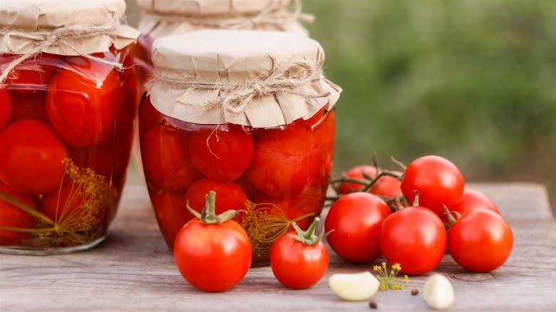 fresh and preserved tomatoes