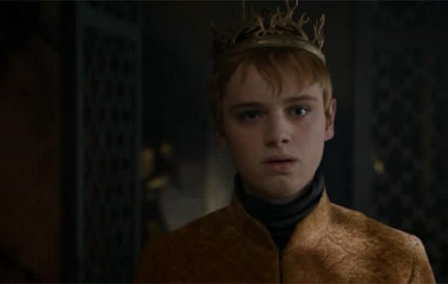 King Tommen jumps after his city is burned. Photo: GOT