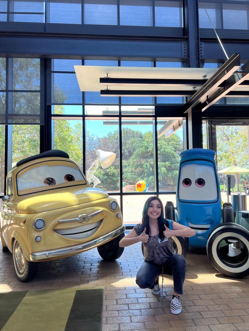 Jessie Plascencia at Pixar Headquarters