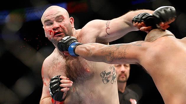 Hague in one of his five UFC fights. Pic: Getty