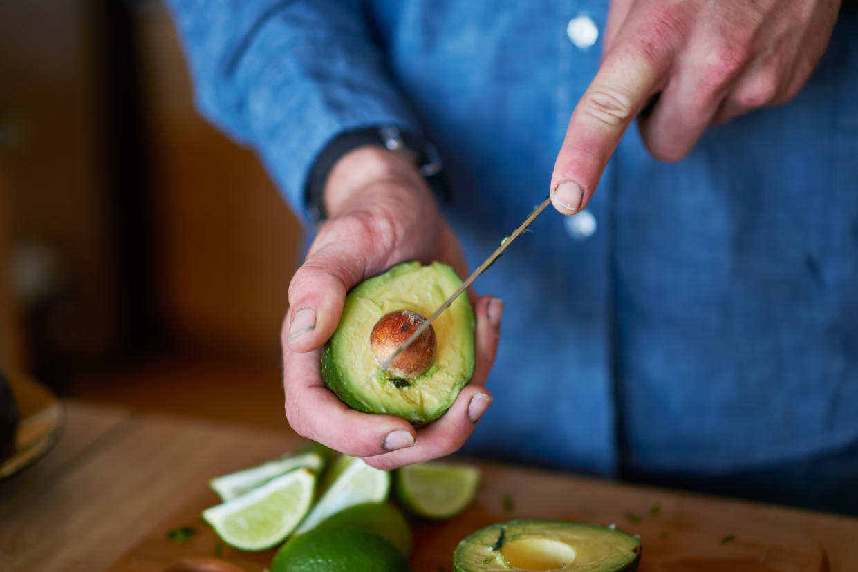 A lot of hand injuries occur when people use a knife to remove the avocado pit.