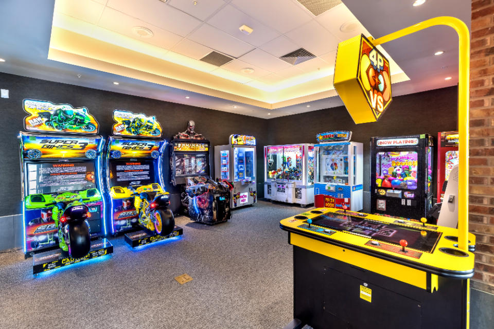 A new Cinemark “Game On” arcade room<cite>Courtesy of Cinemark</cite>