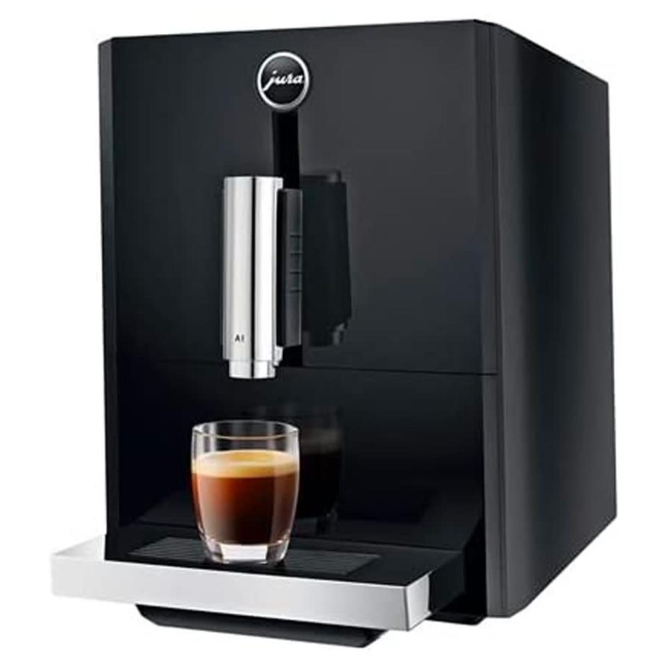 <p><strong>Jura</strong></p><p>amazon.com</p><p><strong>$1279.99</strong></p><p>A sleek black rectangle that’s at home in any modern kitchen, the Jura A1 is a modern marvel. A conical burr grinder lets you dial in the grind for a ristretto (a short pour of espresso), espresso, and coffee. There’s also a filter system for water and a self-cleaning setting to keep your machine running smoothly. The Jura even has a 37-ounce water tank and a coffee spout that automatically adjusts its height depending on what type of coffee drink you select. </p>