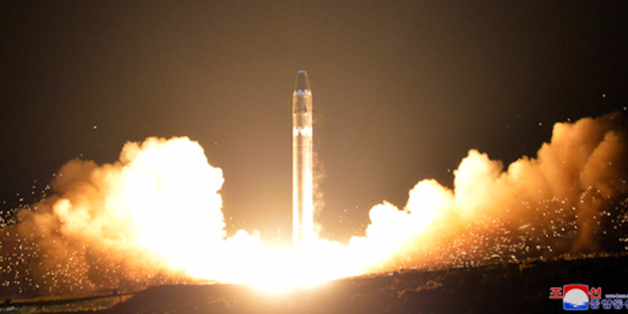 An image of a recent launch by North Korea.