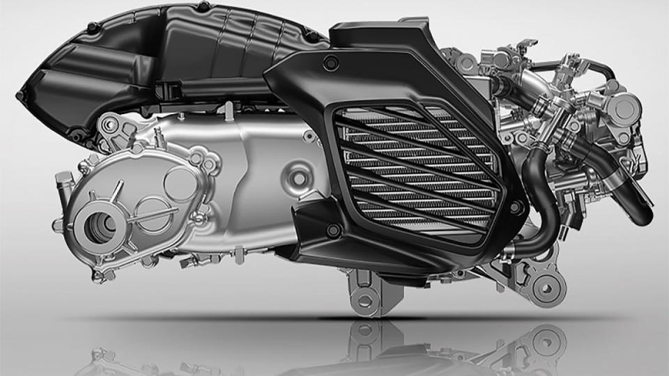 圖／2020 Yamaha Cygnus Gryphus 125 FI ABS搭載新一代BLUE CORE引擎，  採用水冷系統與可變氣門，使動力表現有著全面性提升。