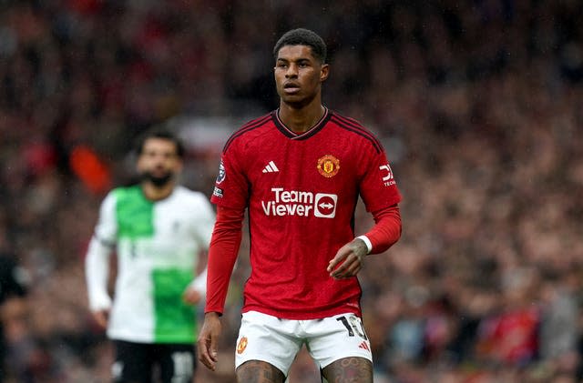 Marcus Rashford in action for Manchester United