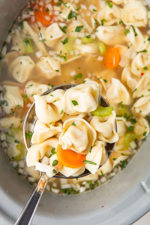 Slow-Cooker Chicken Tortellini Soup