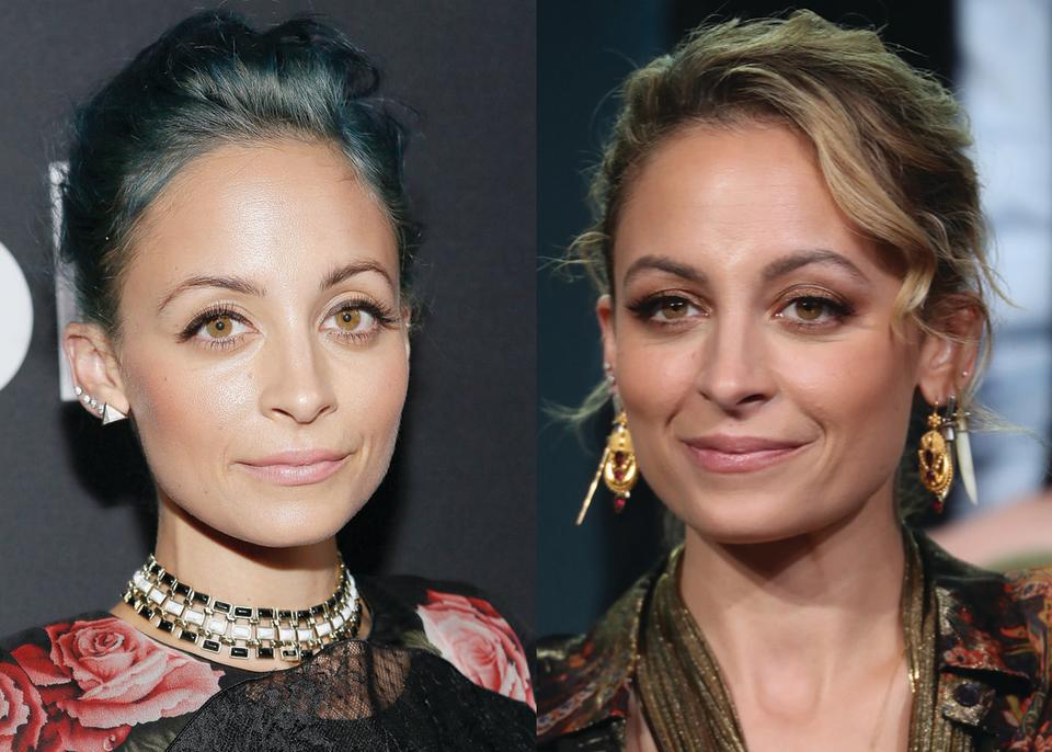 After experimenting with dark green hair dye, Nicole Richie is now back to a natural-looking dirty blond. (Photo: Getty Images)