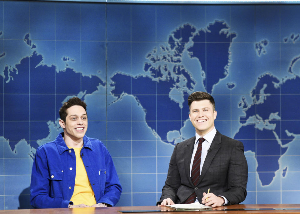 Pete Davidson (L) is best known for his appearances on ‘Saturday Night Live’ (Will Heath/NBC/NBCU Photo Bank via Getty Images)