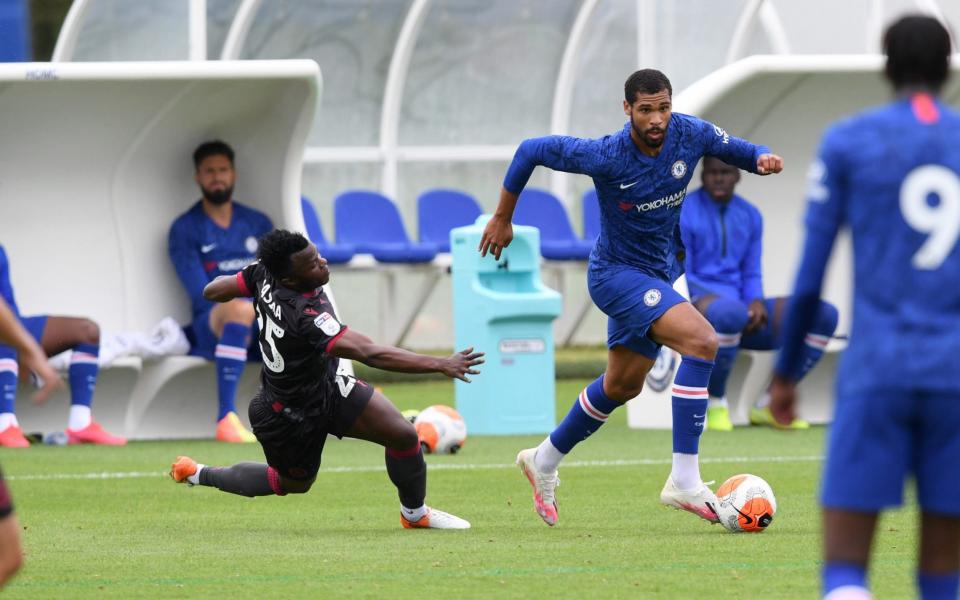 Ruben Loftus-Cheek of Chelsea and Ayub Timbe Masika of Reading battle for the ball - GETTY IMAGES