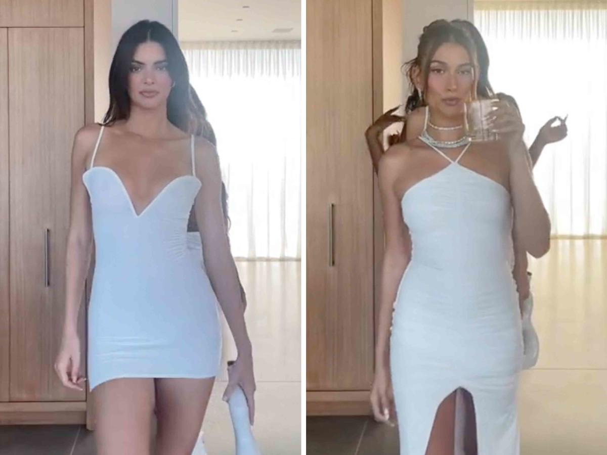 Kendall Jenner and Hailey Bieber Twinned Yet Again in Itty Bitty Bras and  Model Off-Duty Basics