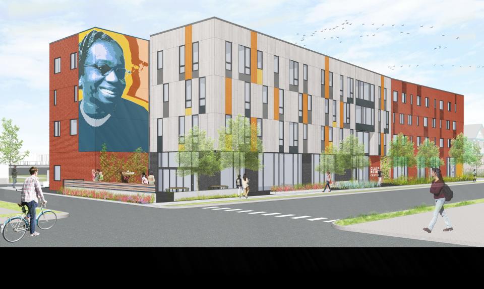 A rendering of the Ruth Ellis Clairmount Center before it was built. It provides permanent supportive housing, a health clinic and community space for LGBTQ youth in Detroit and was the model for LGBTQ senior housing in a Detroit suburb.