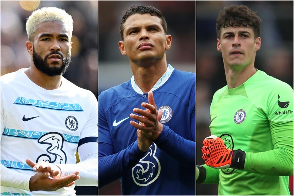 Captain candidates: Reece James, Thiago Silva and Kepa Arrizabalaga could all take the Chelsea armband (Evening Standard)