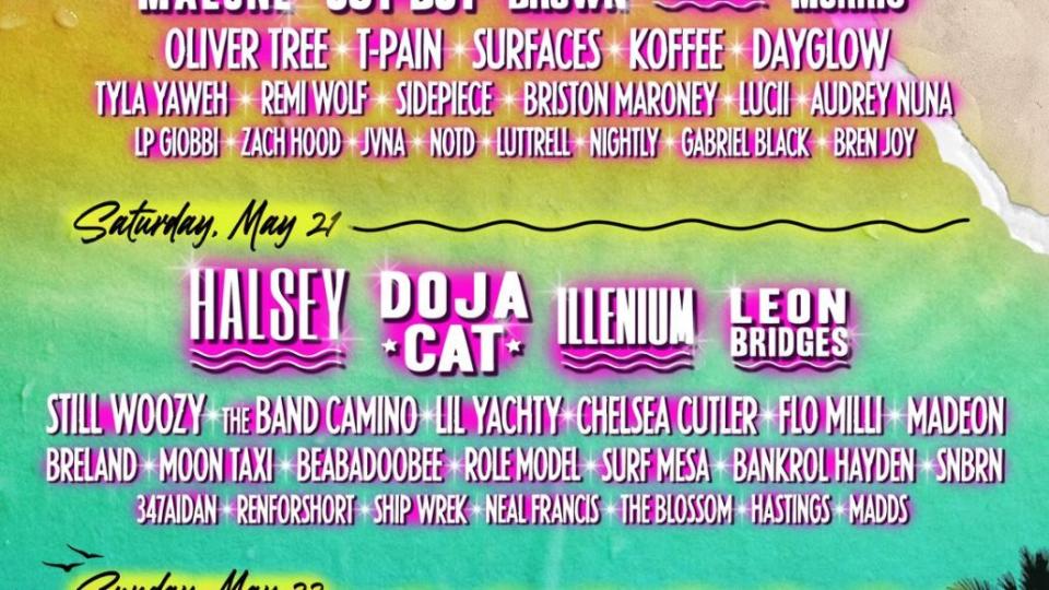 hangout music festival 2021 post malone halsey tame impala