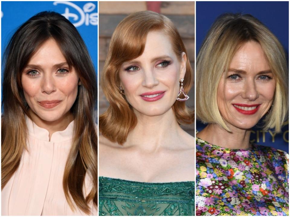 Actors Elizabeth Olsen, Jessica Chastain and Naomi Watts (Frazer Harrison/Jon Kopaloff/Valerie Macon/Getty Images)