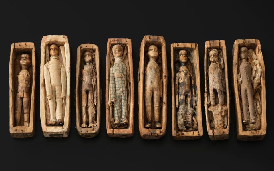 Miniature coffins found on Arthur's Seat, in Edinburgh, in 1836 - National Museums Scotland