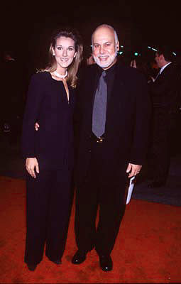 Celine Dion and husband Rene at the premiere of Paramount's Titanic