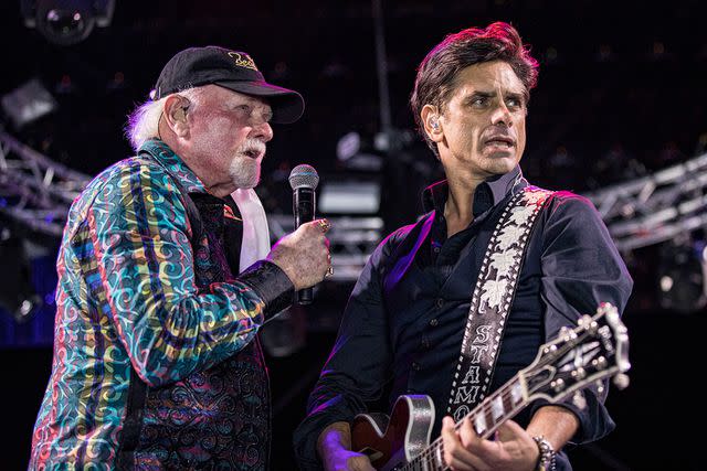 Daniel Knighton/Getty Stamos and Mike Love of The Beach Boys performing in 2020