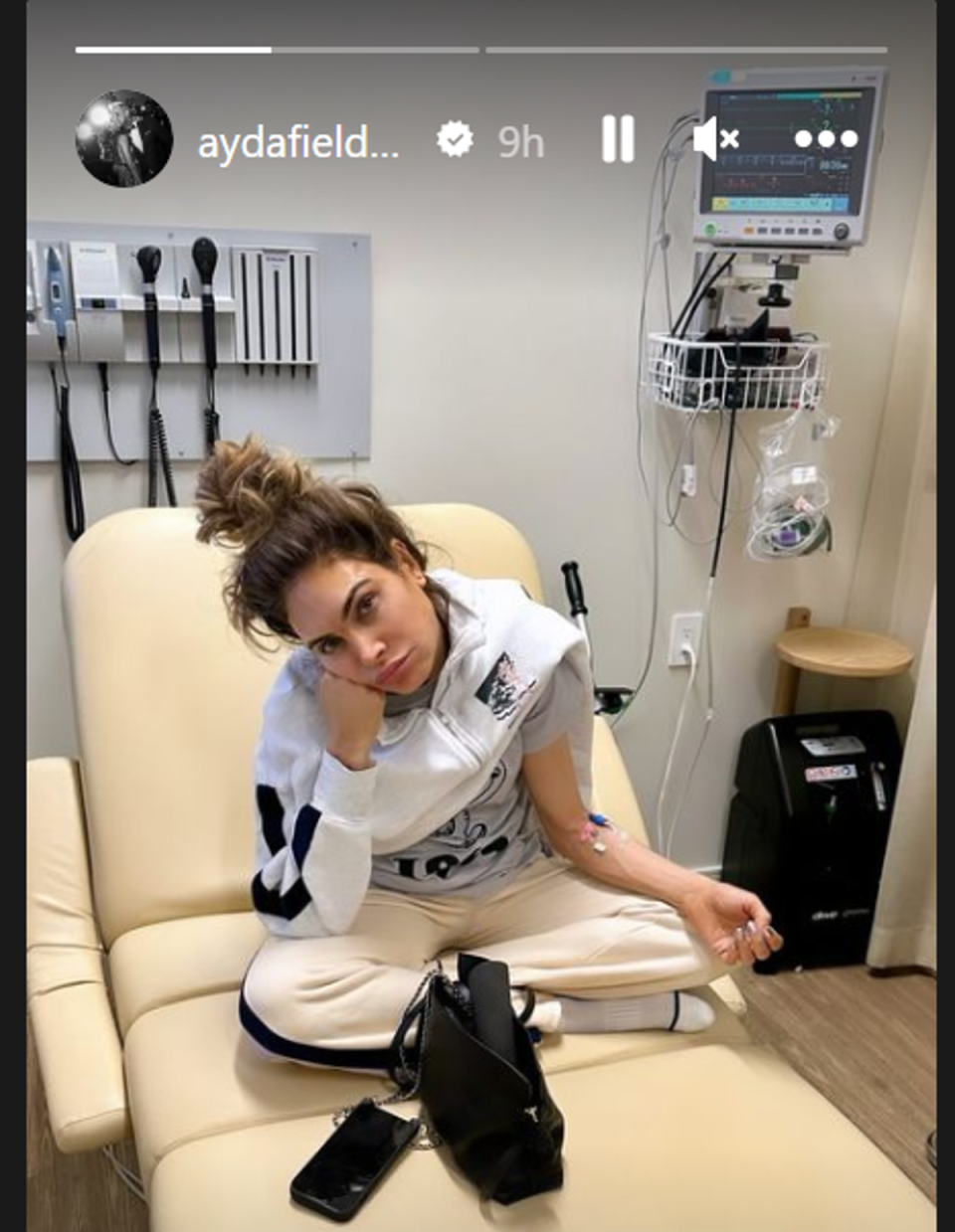Ayda Field sparked concern when she revealed she was on a drip in hospital (AydaField/Instagram)
