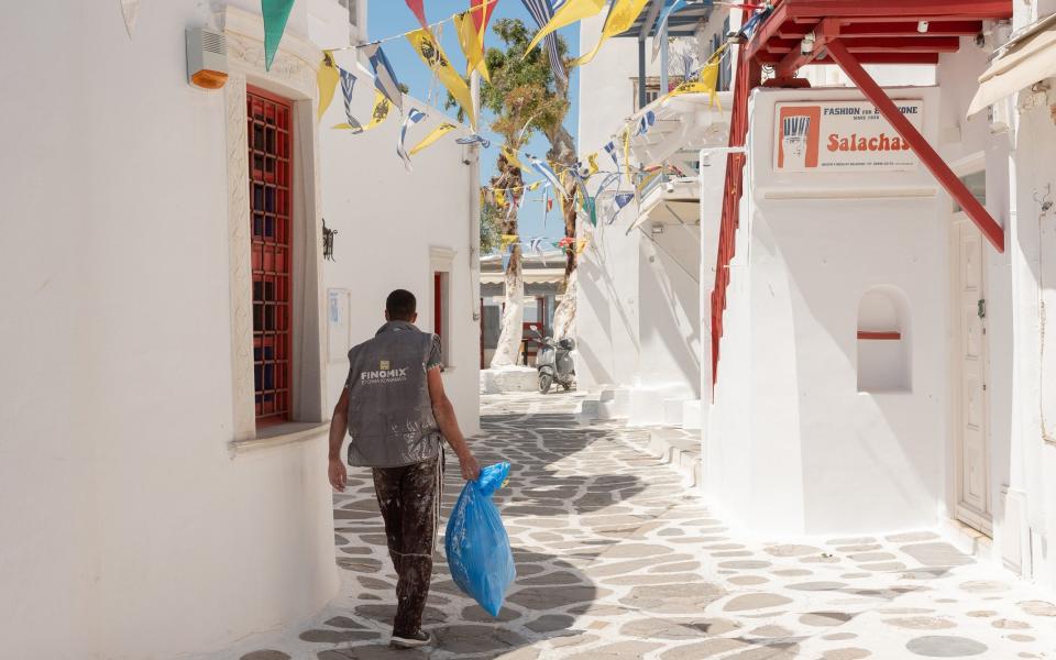 The empty streets are cleared ready for the return of tourists - Getty