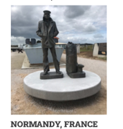 The U.S. Navy's "Lone Sailor" statue in Normandy, France.
