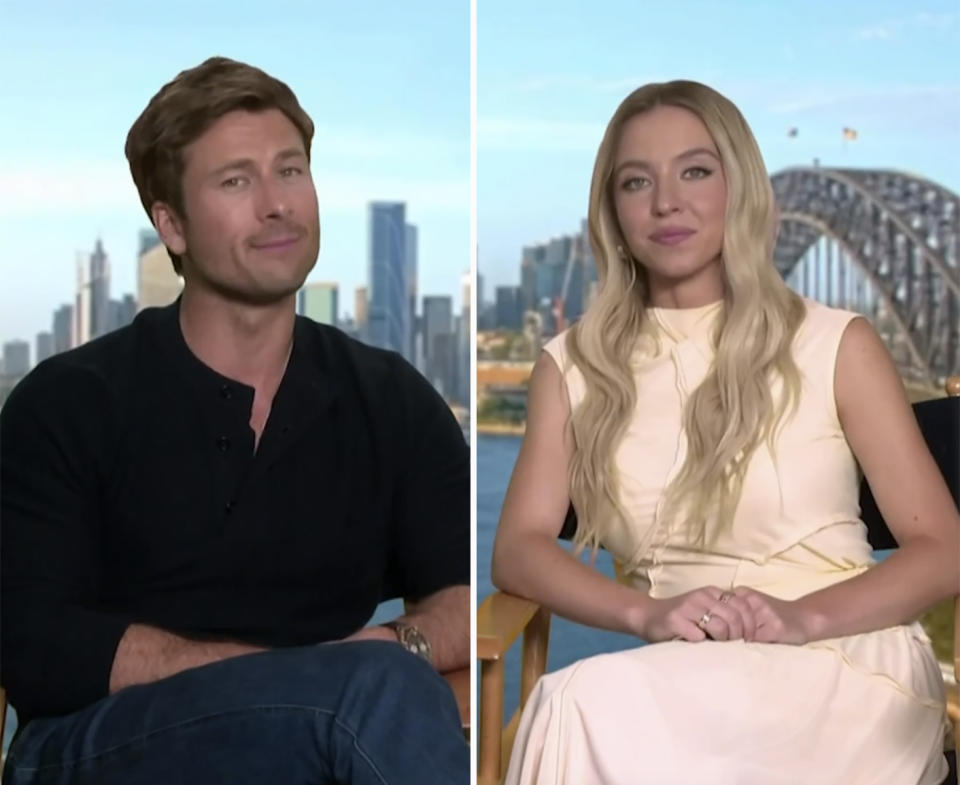 Sydney Sweeney and Glen Powell