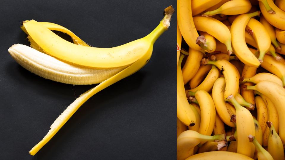 <h3>7) 香蕉</h3> <p>網球名將費德勒和莎拉波娃都吃香蕉補充能量！香蕉由三種不同的糖分所組成，分別為果糖、葡萄糖和蔗糖。血液吸收三種糖分的速度不同，因此不但能快速即時地對身體補充能量，也因身體持續吸收不同糖分而能夠保持血糖穩定。</p> <cite>Getty Images</cite>