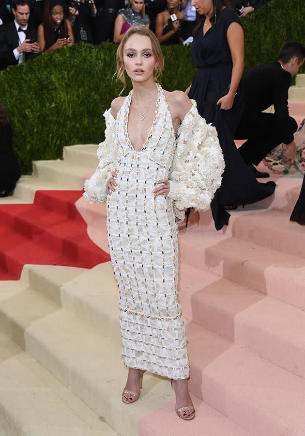 The 17-year-old is often spotted out-and-about in Chanel numbers. Here she is sporting a design from the fashion house at this year's Met Gala.