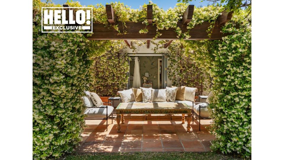 Veronica Schmidt's Marbella home outdoor pergola