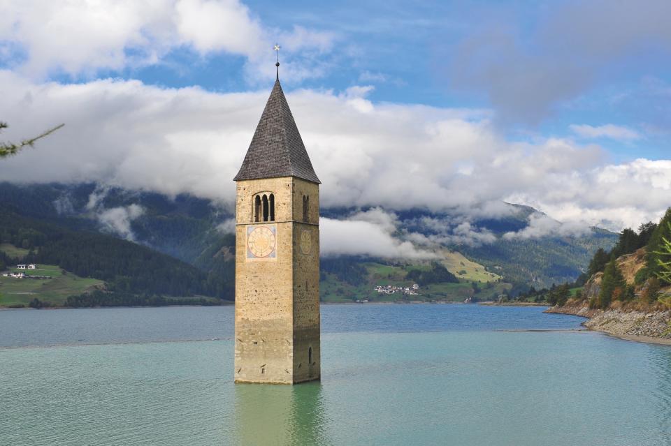 Church, Reschensee (South Tyrol, Italy)