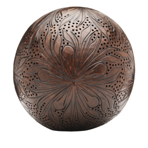 The Hand-Carved Terra-Cotta Diffuser Encasing Amber Perfume Crystals