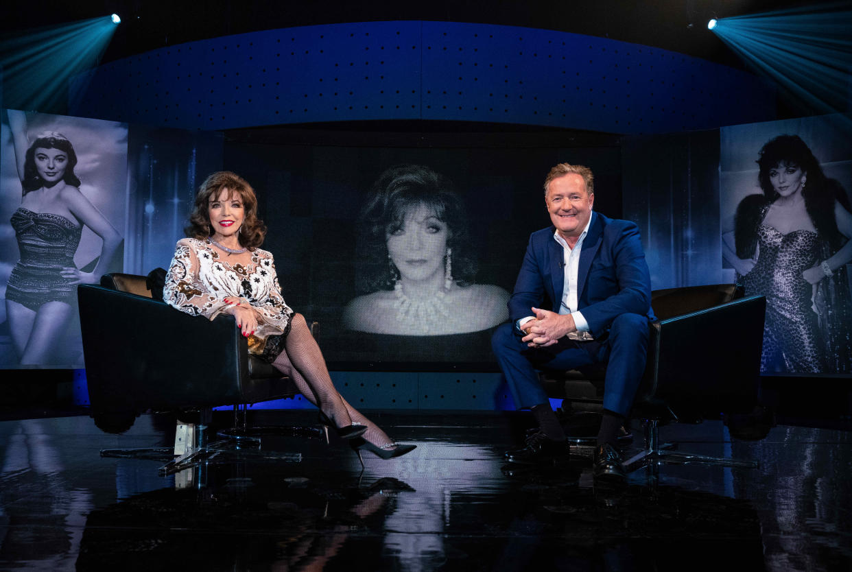 Dame Joan Collins and Piers Morgan on Piers Morgan's Life Stories (ITV)