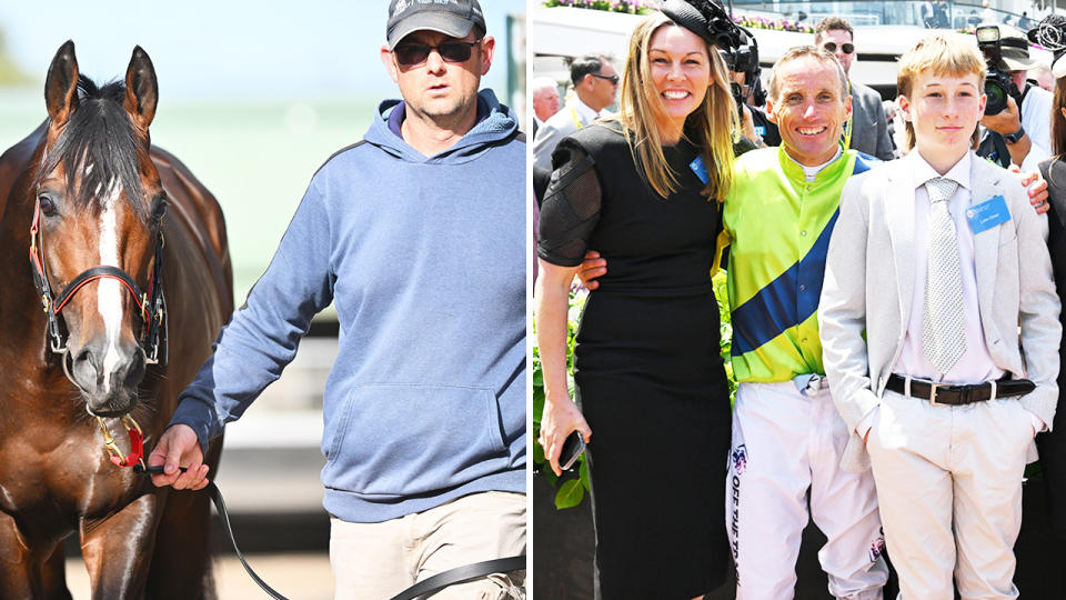 Damien Oliver and Alenquer, pictured here before the Melbourne Cup.