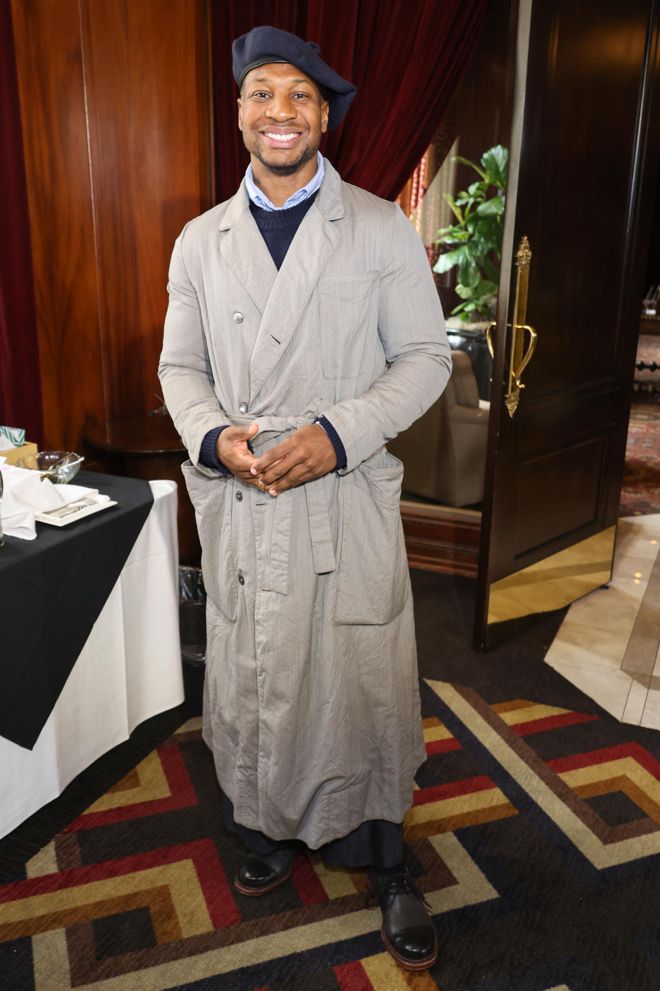 Jonathan Majors attends the AAFCA Special Achievement Honorees Luncheon at The Los Angeles Athletic Club on March 03, 2024 in Los Angeles, California.