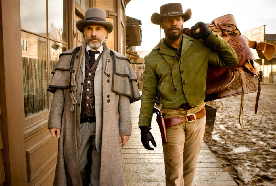 Christoph Waltz and Jamie Foxx in The Weinstein Company's "Django Unchained" - 2012