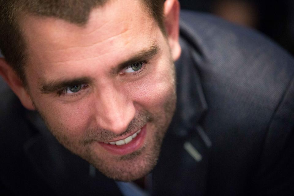 PARIS, FRANCE - SEPTEMBER 12: Chris Cox, Chief Product Officer at Facebook, visits "42" a private computer programming school in order to meet its co-founder, French entrepreneur Xavier Niel, and to talk with some of its students on September 12, 2016 in Paris, France. (Photo by Christophe Morin/IP3/Getty Images)