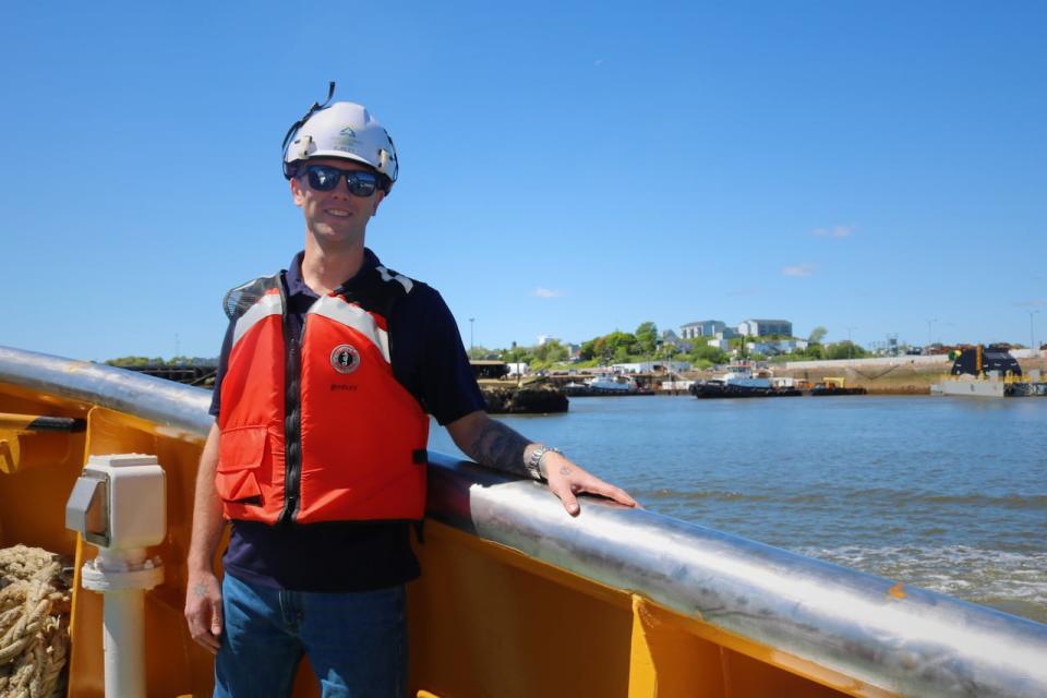 Captain Ryan Burley, 31, started working on the tugs after spending his younger years on the water as a fisheman. 'Driving the boat was probably my favorite thing," he said 'Just how everything worked, watching the the other captains of the fishing boats and just trying to operate everything very smooth.' 