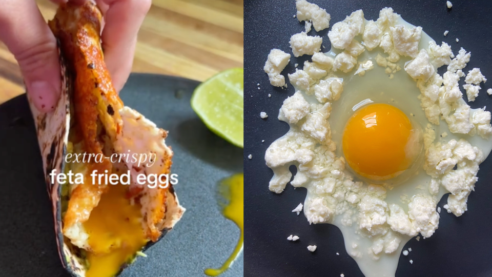 feta fried eggs