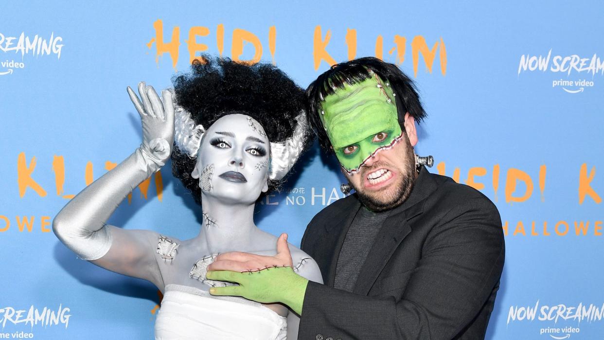 new york, new york october 31 annie thomas l attends heidi klums 21st annual halloween party presented by now screaming x prime video and baileys irish cream liqueur at sake no hana at moxy lower east side on october 31, 2022 in new york city photo by noam galaigetty images for heidi klum